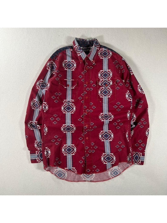 Wrangler Other - Vintage Wrangler made in USA Aztec western button up shirt